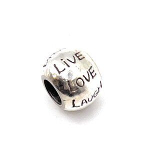 Brighton Laugh, Love, Dream, Live, Spacer Charm - 6070 Matte Silver-plated finis